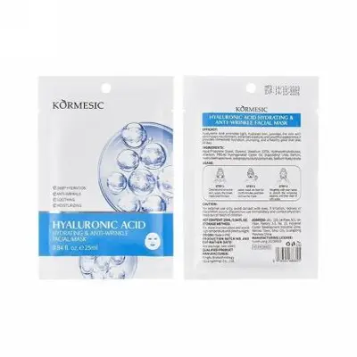 KORMESIC Hyaluronic Acid Replenishing & Anti-Wrinkle Mask - Sheet (For Foreign Trade) 25ml ‘Special Offer’