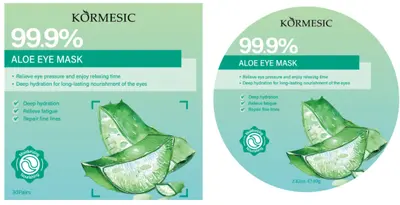 KORMESIC Aloe Vera Nourishing Eye Mask (for foreign trade) 80g(60pcs/30pairs)