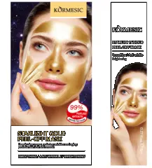 KORMESIC Starry Gold Peeling Mask - Boxed (for foreign trade) 8ml*20 strips