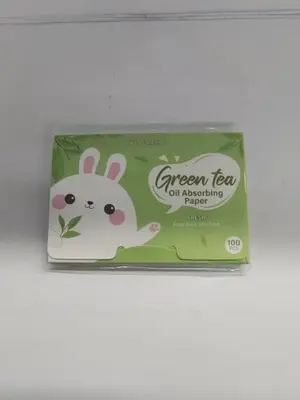 100 pieces of KORMESIC green tea oil absorbing paper