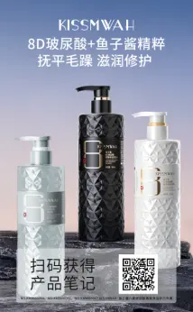 KISSMWAH Eightfold Hyaluronic Acid Hydrating Fragrance Shower Gel (Pump Pack) 500ml