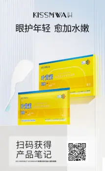 KISSMWAH Lutein Anti-Wrinkle Hydrogel Eye Mask - Box 8gX6pcs