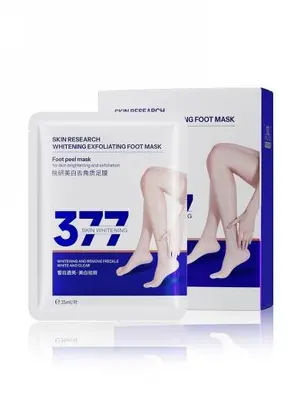 Skin Research Whitening and Exfoliating Foot Mask (Red and Blue) - Pack 35ml/pair