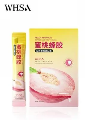 Whsa Peach Propolis Refreshing and Refreshing Mouthwash - Box Set 10ml * 10