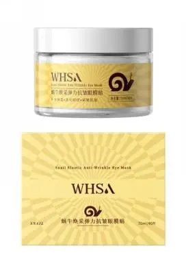 Whsa Snail Radiance Elastic Anti Wrinkle Eye Mask 70ml/40 pieces