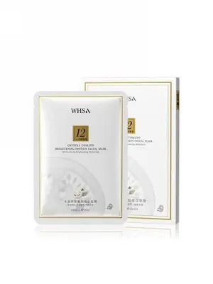 Whsa Crystal Skin Brightening Tomato Protein facial mask -25 ml x 5 pieces in a box