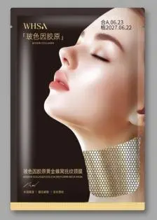 Whsa Hyaluronic Acid Collagen Gold Honeycomb Neck Mask - Tablet 25g