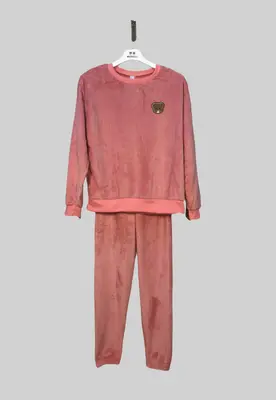Pink小熊 Towel Embroidery Loungewear Set - M6360