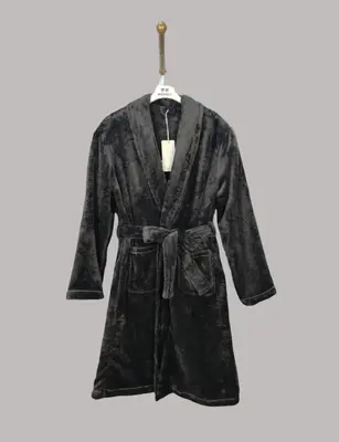 Dark Gray Flannel Bathrobe - M5688