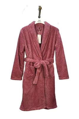 Warm Pink Waffle Bathrobe - M6699