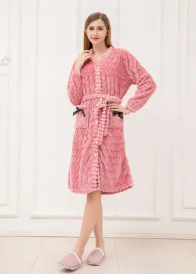 Pink Luxury Plush Bathrobe - M5678