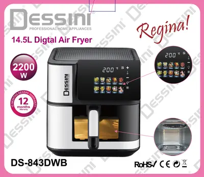 Dessini Air Fryer - DS844-2 - 5L+5L, 5L