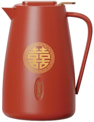 Glass-Lined Vacuum Jug 1.5L - SM-1226-1.5L - 红色圆喜