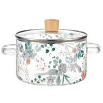 Double-Handle Glass Pot 1.6L - YSG01-HW