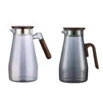 Wooden-Handle Glass Jug - Smoke Gray 1.8L - YS03-MBYH-01