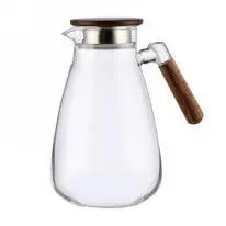 Wooden-Handle Glass Jug - Clear 2.2L - YS04-MB