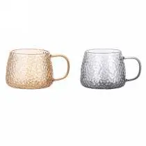 Hammered Glass Cup - Iridescent 450ml - YS01