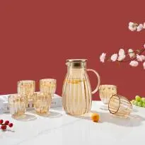 Pumpkin 7-Piece Glass Tea Set - YS002