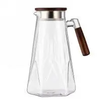 Starry Wooden-Handle Glass Jug - Clear 2L - YS04-MB