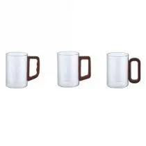 Wooden-Handle Glass Cup 300ml - YS01-MB