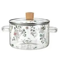 Double-Handle Glass Pot 1.6L - YSG01-HW