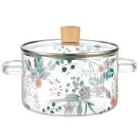 Double-Handle Glass Pot 1.6L - YSG01-HW