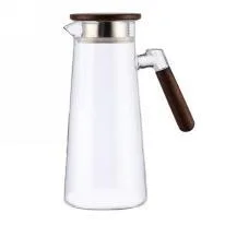 Wooden-Handle Glass Jug - Clear 1.4L - YS01-MB
