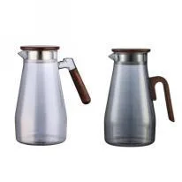 Wooden-Handle Glass Jug - Smoke Gray 1.8L - YS03-MBYH-01