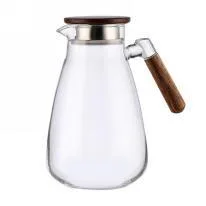 Wooden-Handle Glass Jug - Clear 2.2L - YS04-MB