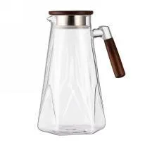 Starry Wooden-Handle Glass Jug - Clear 2L - YS04-MB