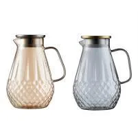 Pineapple Glass Water Jug - Amber 2L - YS01-HP