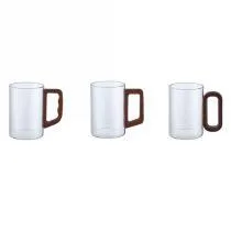 Wooden-Handle Glass Cup 300ml - YS01-MB