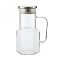 Smooth Glass Water Jug - Clear 1.3L - YS15